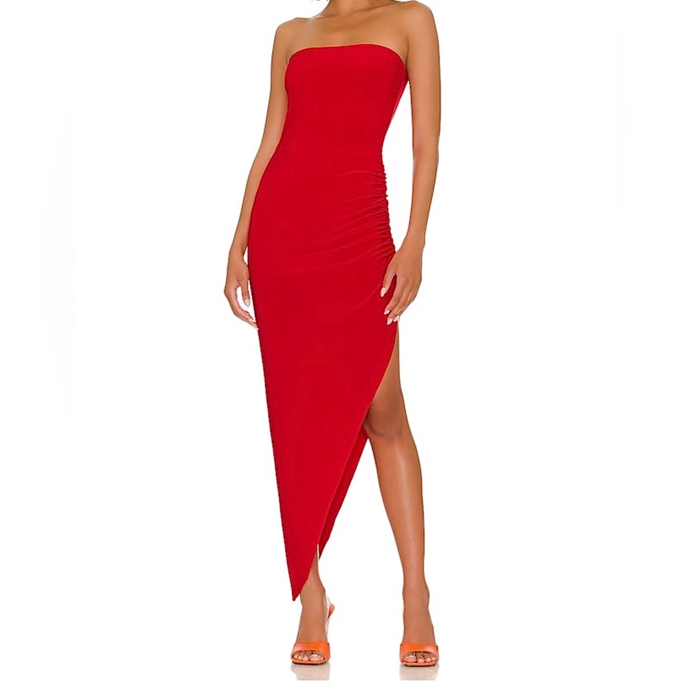 Red Gown with Bodysuit